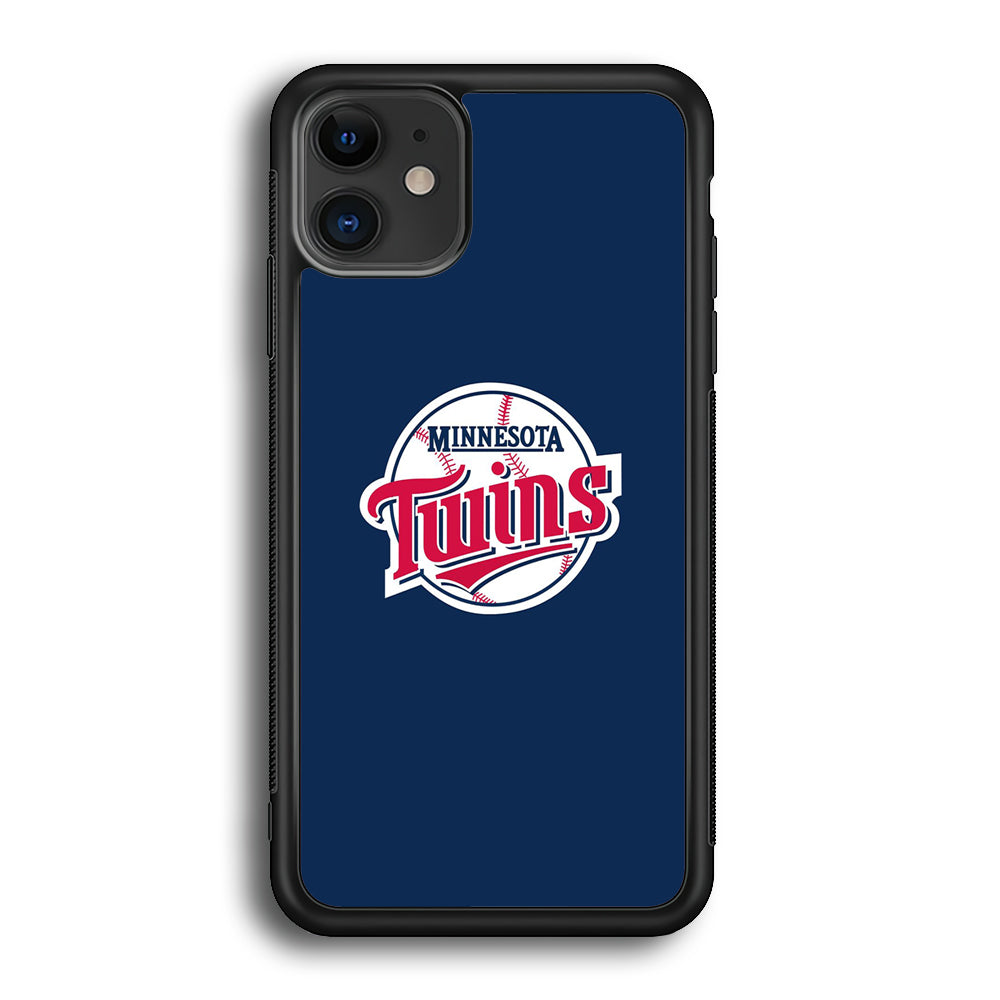 MLB  Minnesota Twins Logo Blue iPhone 12 Case