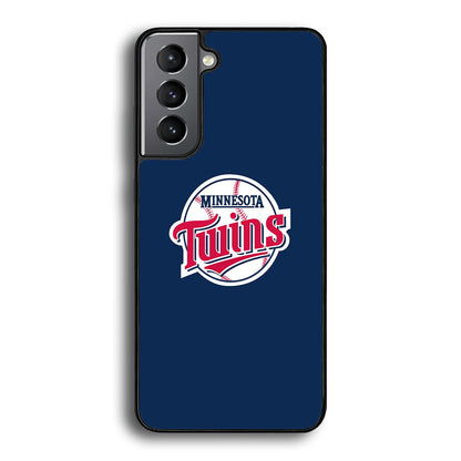 MLB  Minnesota Twins Logo Blue Samsung Galaxy S21 Plus Case