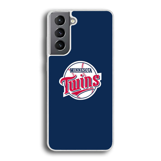 MLB  Minnesota Twins Logo Blue Samsung Galaxy S21 Plus Case