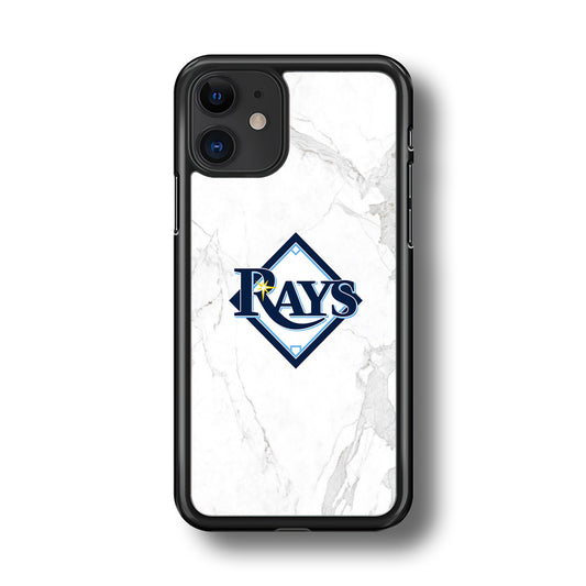 MLB Rays Logo Marble iPhone 11 Case