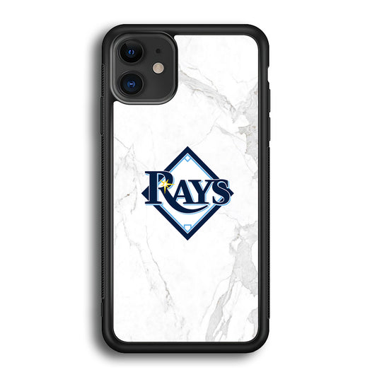 MLB Rays Logo Marble  iPhone 12 Case