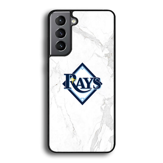 MLB Rays Logo Marble Samsung Galaxy S21 Plus Case