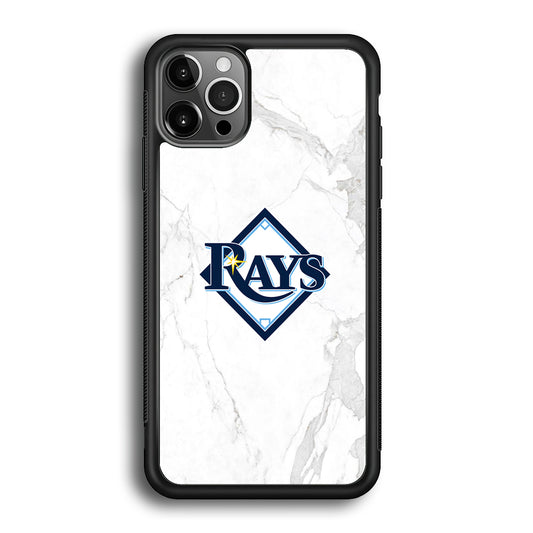 MLB Rays Logo Marble iPhone 12 Pro Max Case