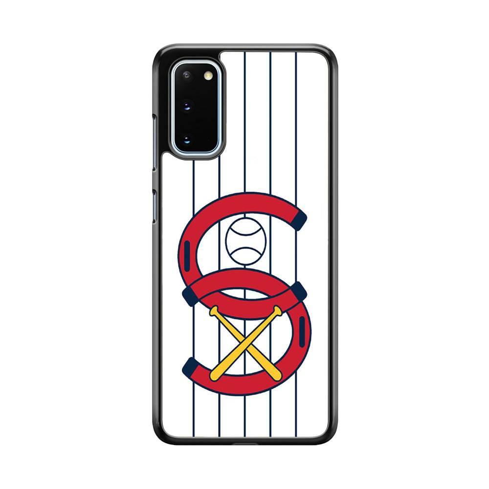 MLB White Sox White Samsung Galaxy S20 Case