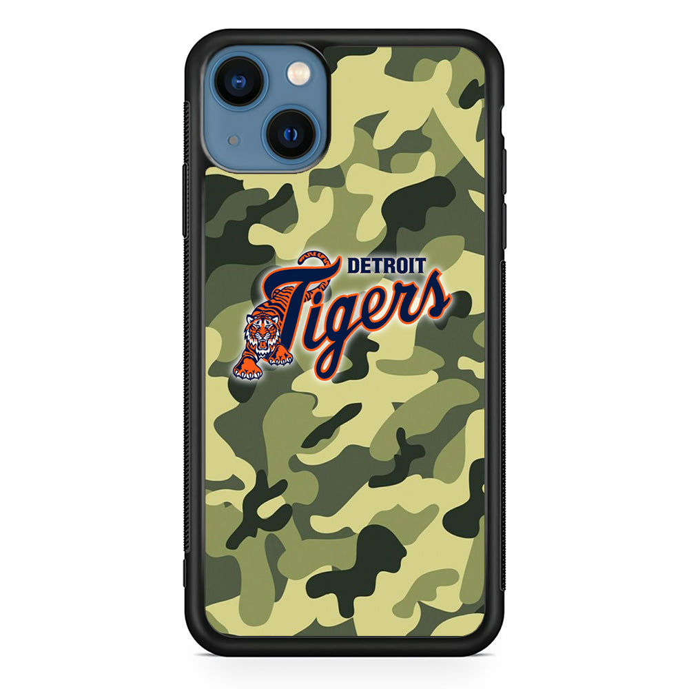 MLB Detroit Tigers Camo Green iPhone 13 Case