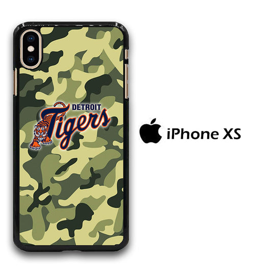 MLB Detroit Tigers Camo Green iPhone Xs Case