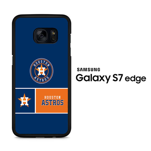 MLB Huston Astros Blue Orange Samsung Galaxy S7 Edge Case
