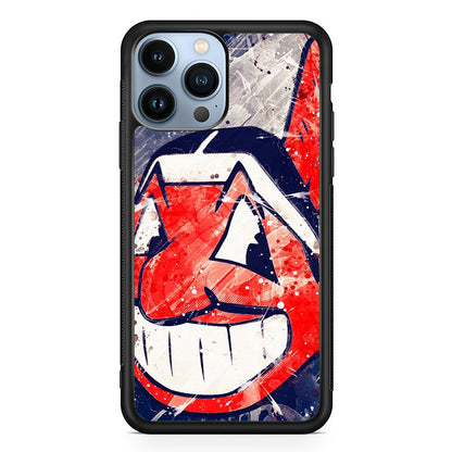 MLB Indians Paint iPhone 13 Pro Case