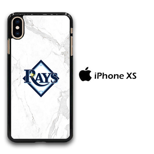 MLB Rays Logo Marble iPhone Xs Case