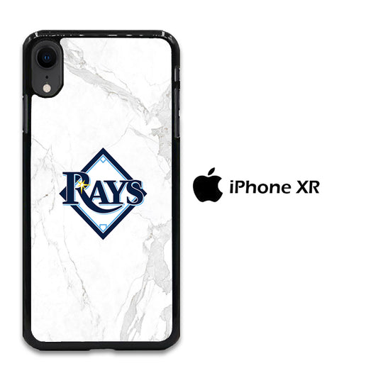 MLB Rays Logo Marble iPhone XR Case
