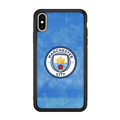 Manchester City Blue Abstract iPhone XS Case