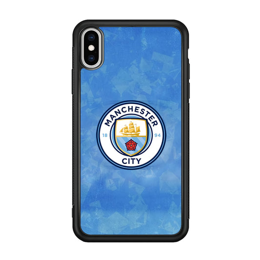 Manchester City Blue Abstract iPhone XS Case