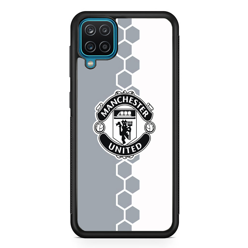 Manchester United Hexagon Pattern Samsung Galaxy A12 Case