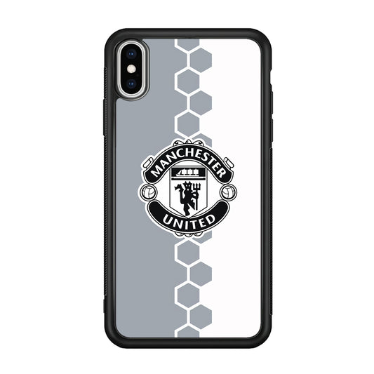 Manchester United Hexagon Pattern iPhone XS Case