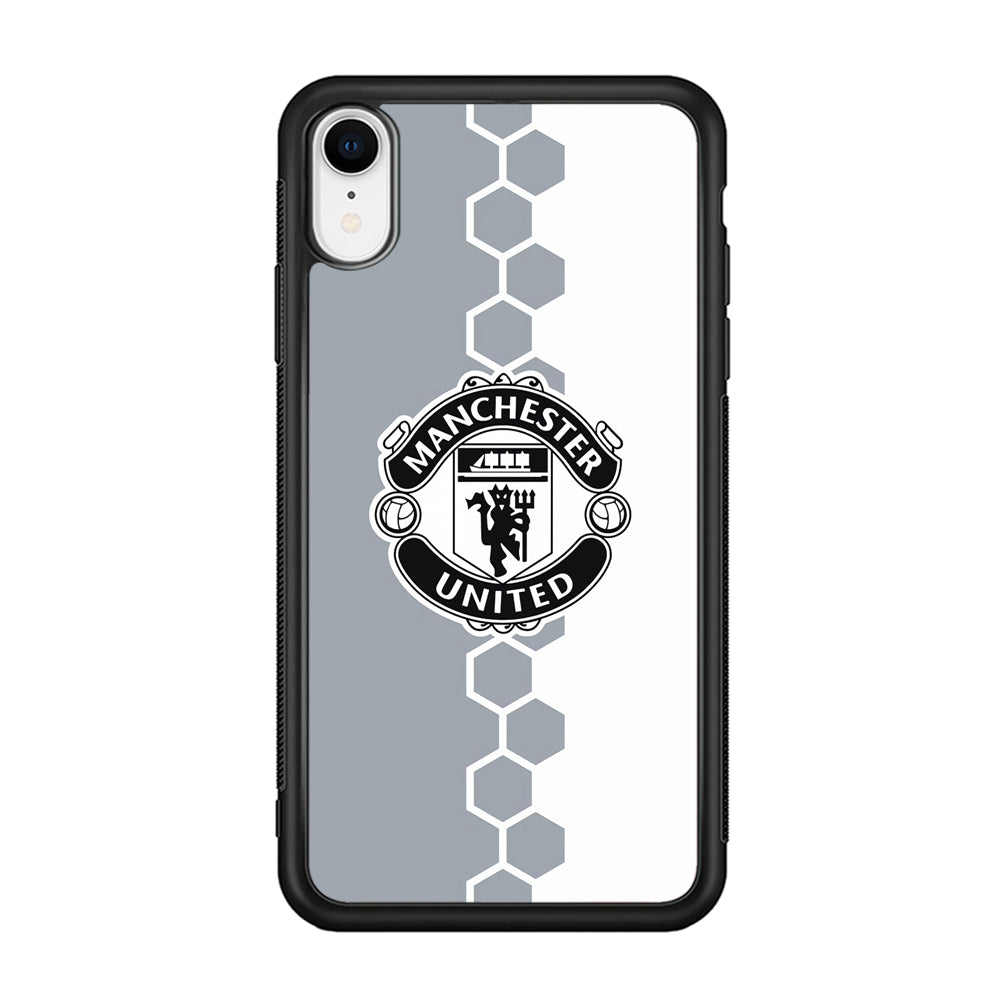 Manchester United Hexagon Pattern iPhone XR Case
