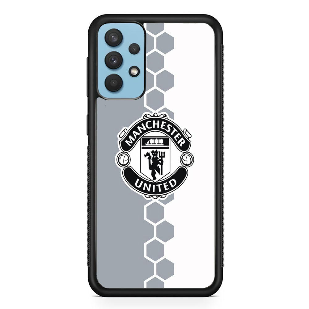 Manchester United Hexagon Pattern Samsung Galaxy A32 Case