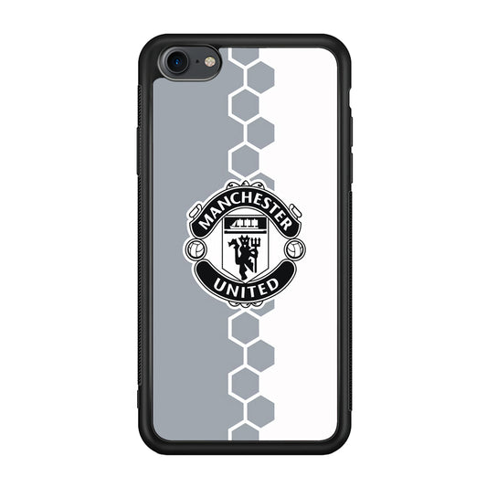 Manchester United Hexagon Pattern iPhone 8 Case