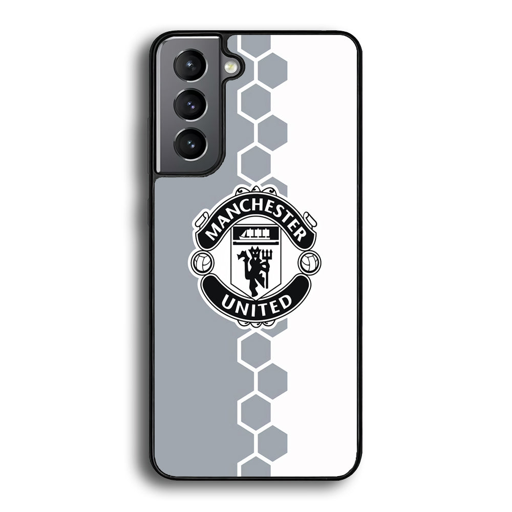 Manchester United Hexagon Pattern Samsung Galaxy S21 Case