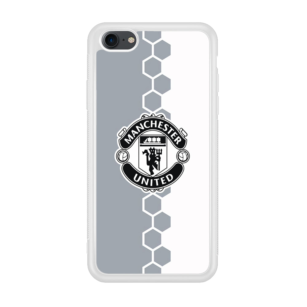 Manchester United Hexagon Pattern iPhone 8 Case