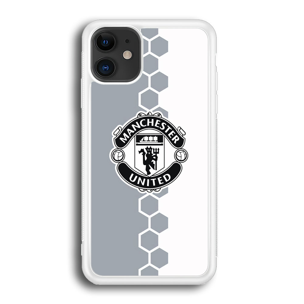 Manchester United Hexagon Pattern iPhone 12 Case