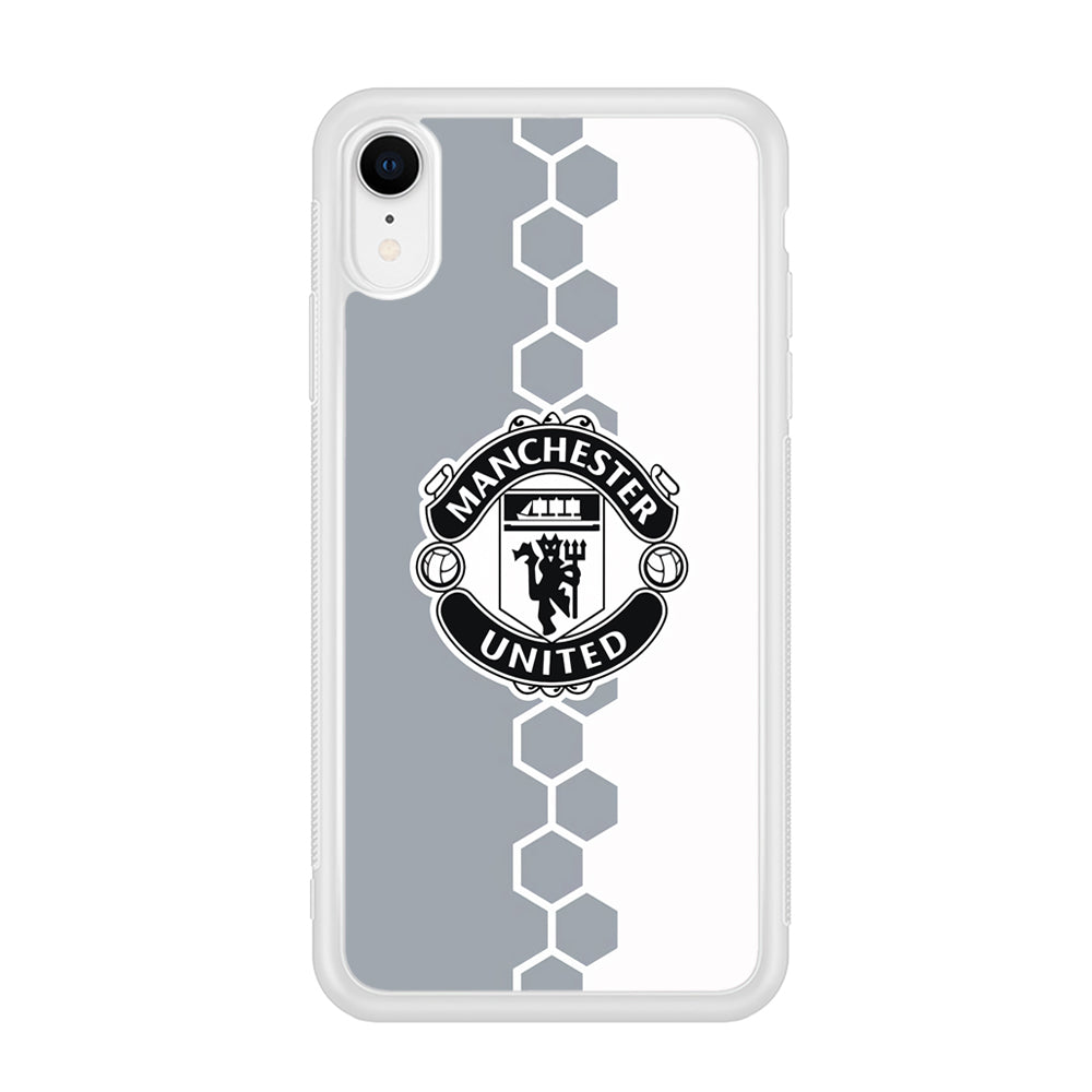 Manchester United Hexagon Pattern iPhone XR Case