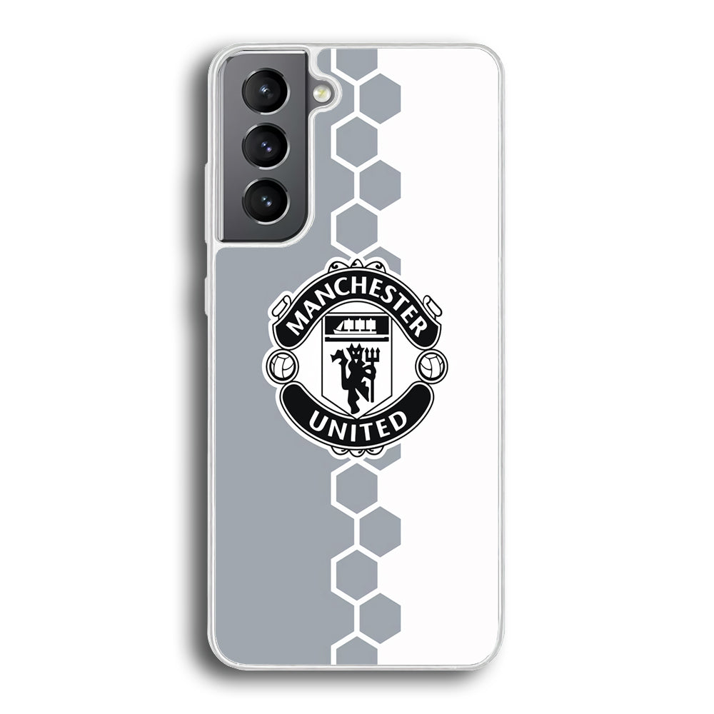 Manchester United Hexagon Pattern Samsung Galaxy S21 Case
