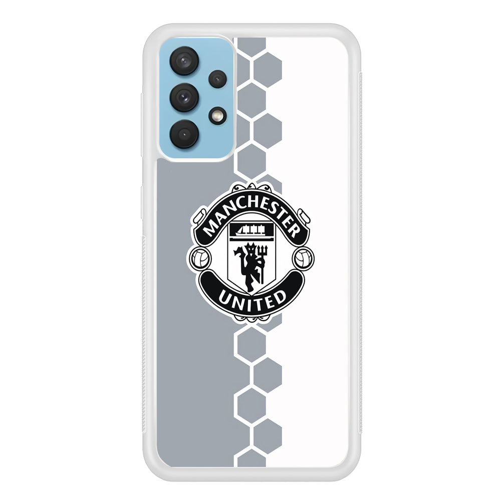 Manchester United Hexagon Pattern Samsung Galaxy A32 Case