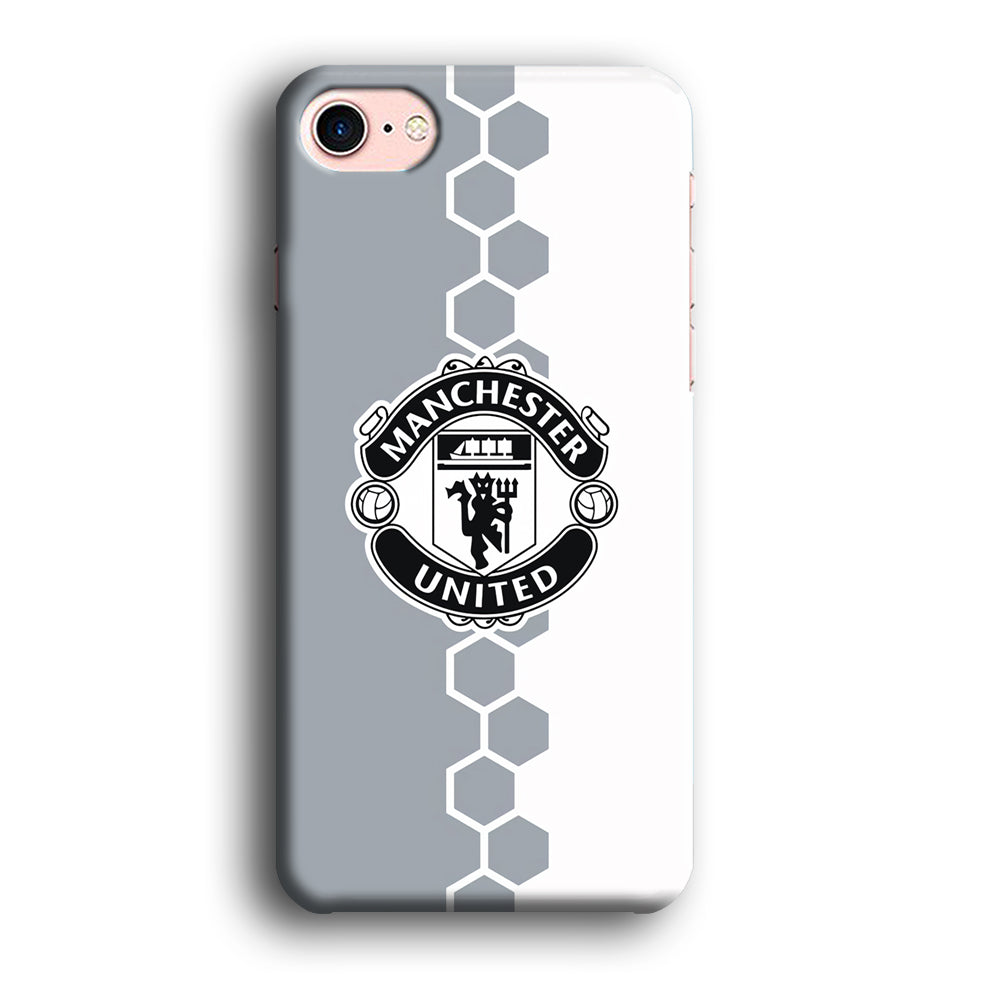 Manchester United Hexagon Pattern iPhone 8 Case