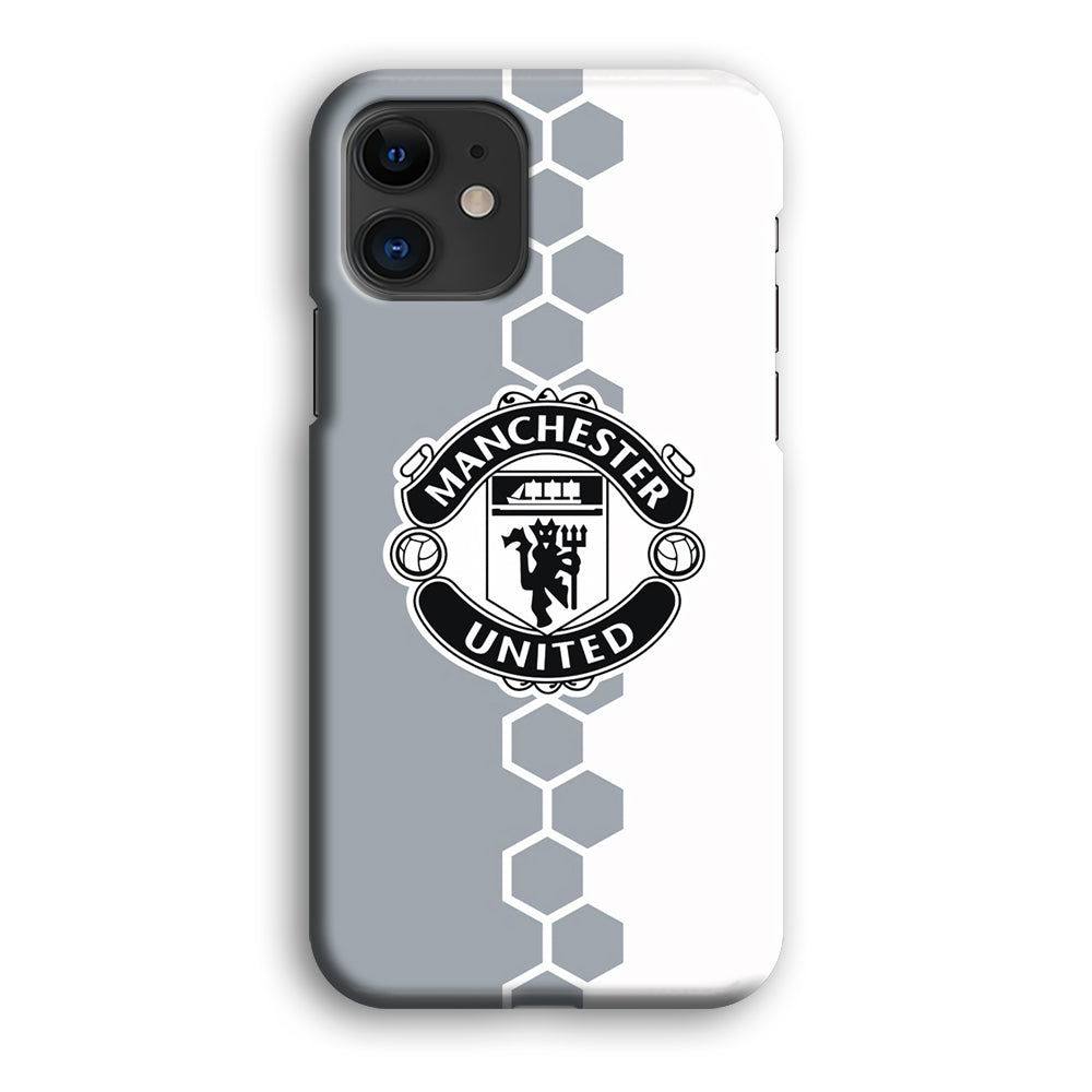 Manchester United Hexagon Pattern iPhone 12 Case