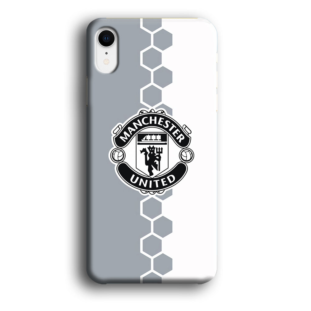Manchester United Hexagon Pattern iPhone XR Case