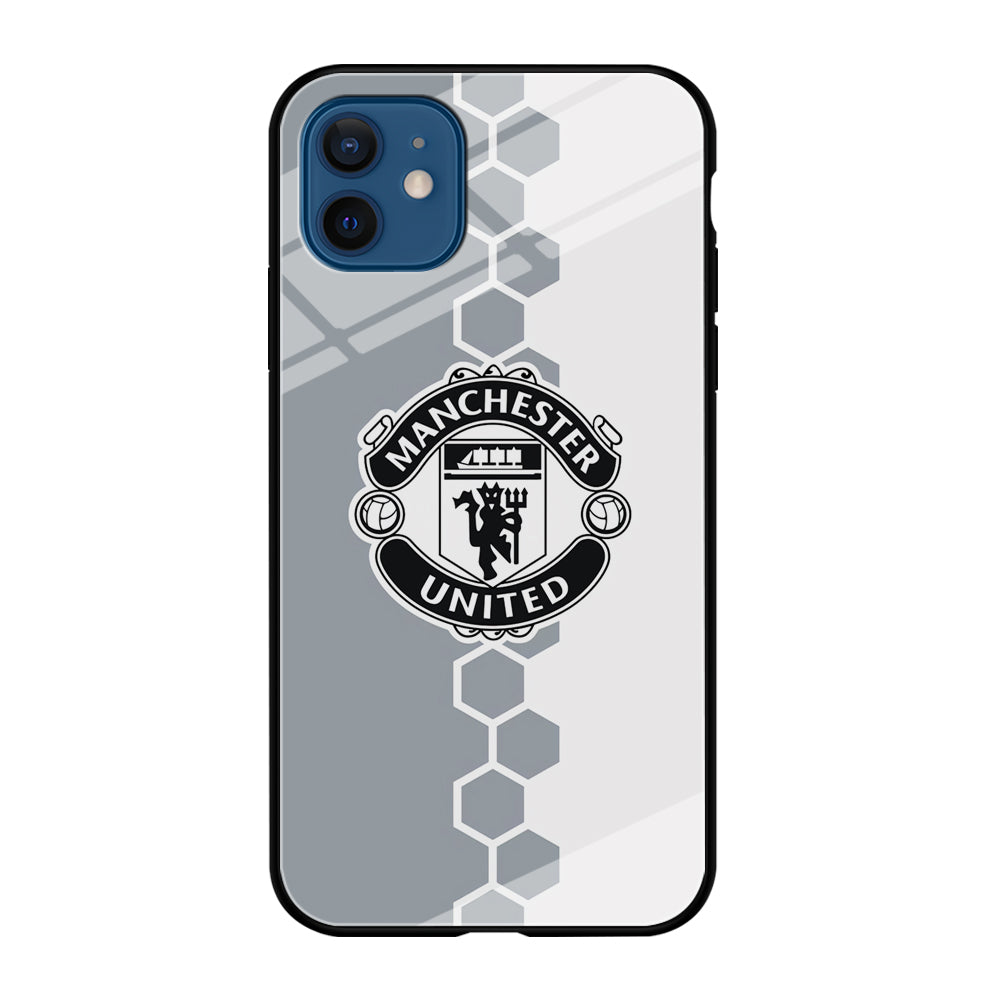 Manchester United Hexagon Pattern iPhone 12 Case