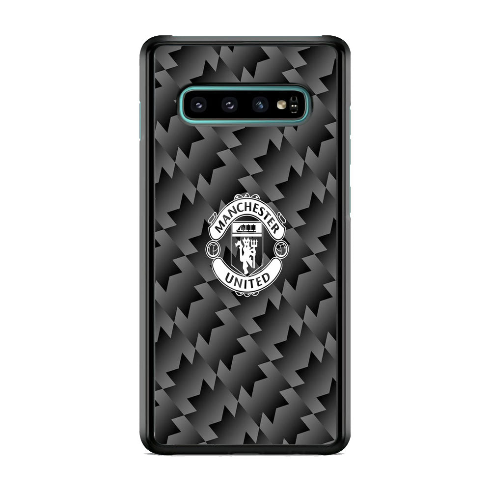 Manchester United Black Carbon Logo Samsung Galaxy S10 Plus Case
