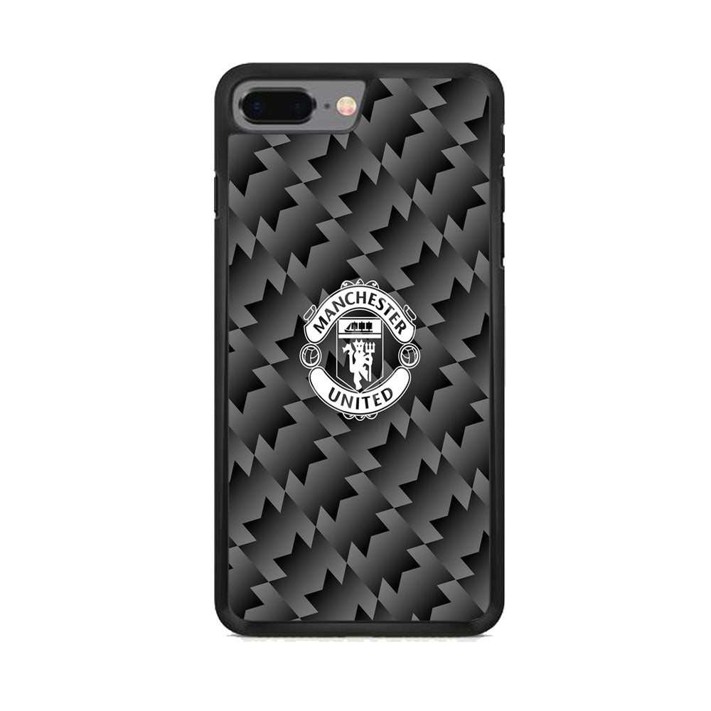 Manchester United Black Carbon Logo iPhone 7 Plus Case