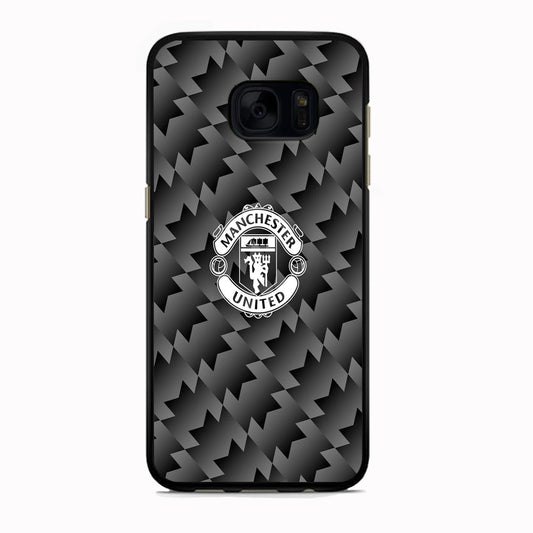 Manchester United Black Carbon Logo Samsung Galaxy S7 Case