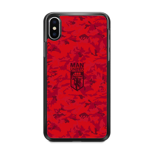 Manchester United Red Camo iPhone Xs Case