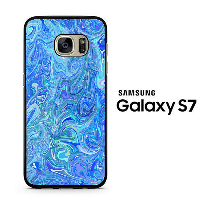 Marble Blue 001 Samsung Galaxy S7 Case