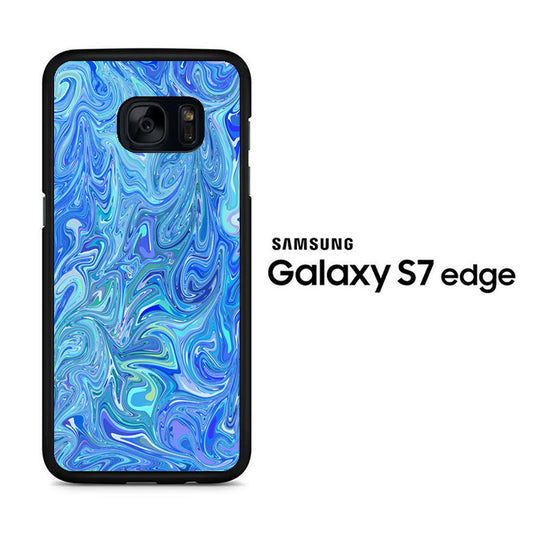 Marble Blue 001 Samsung Galaxy S7 Edge Case