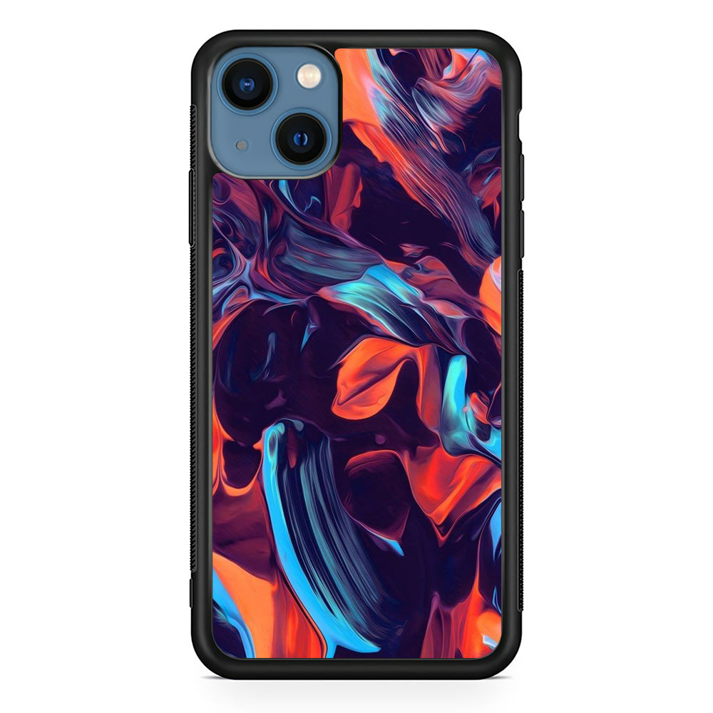 Marble Purple Orange And Blue Mixed iPhone 13 Case