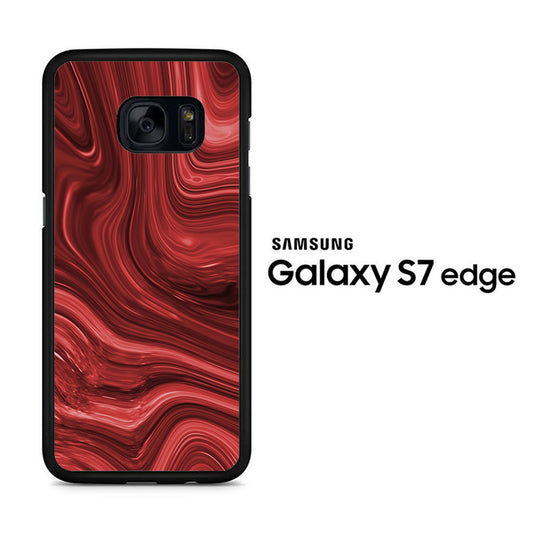 Marble Red Maroon 004 Samsung Galaxy S7 Edge Case - ezzystore - Phone Case