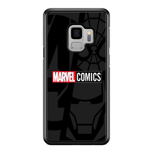 Marvel Comics Logo Grey Wallpaper Samsung Galaxy S9 Case