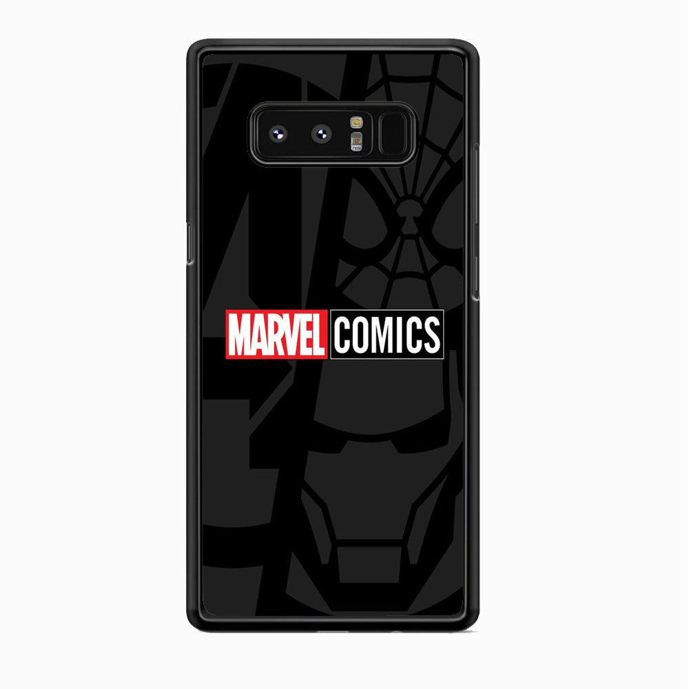 Marvel Comics Logo Grey Wallpaper Samsung Galaxy Note 8 Case