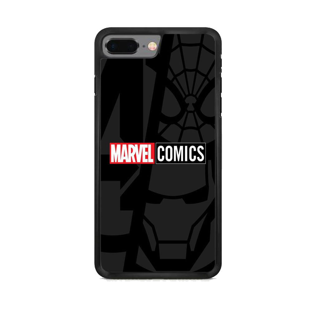 Marvel Comics Logo Grey Wallpaper iPhone 8 Plus Case