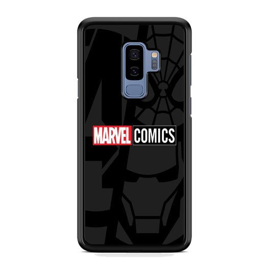 Marvel Comics Logo Grey Wallpaper Samsung Galaxy S9 Plus Case