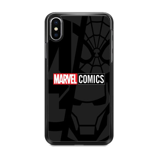 Marvel Comics Logo Grey Wallpaper iPhone Xs Case