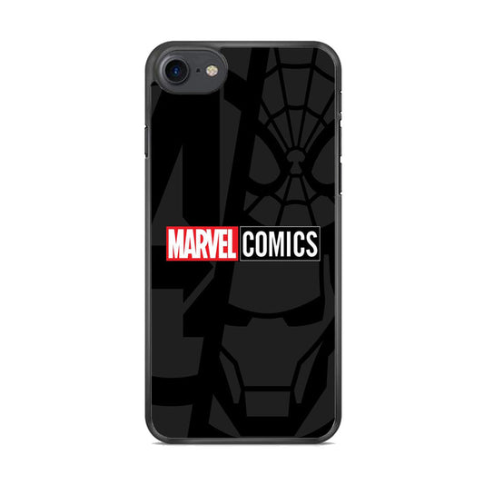 Marvel Comics Logo Grey Wallpaper iPhone 8 Case