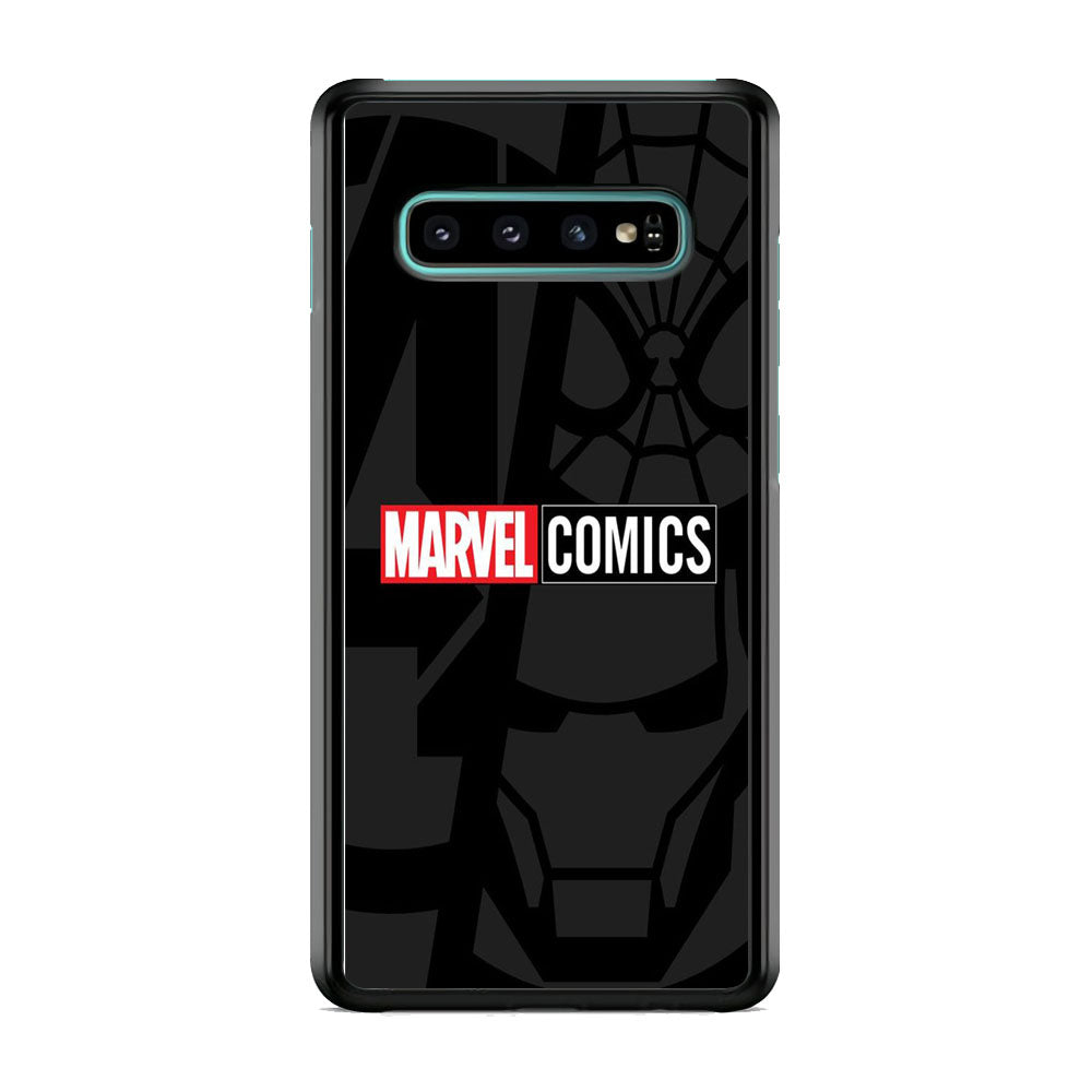 Marvel Comics Logo Grey Wallpaper Samsung Galaxy S10 Plus Case