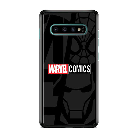 Marvel Comics Logo Grey Wallpaper Samsung Galaxy S10 Case