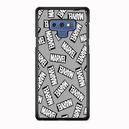 Marvel Logo Black White Polka Dots Samsung Galaxy Note 9 Case