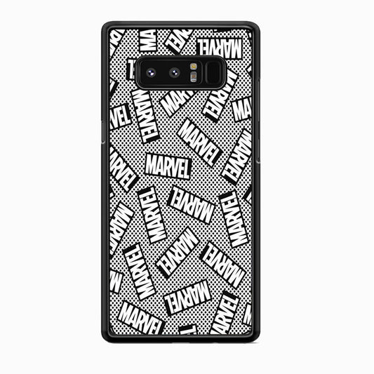 Marvel Logo Black White Polka Dots Samsung Galaxy Note 8 Case