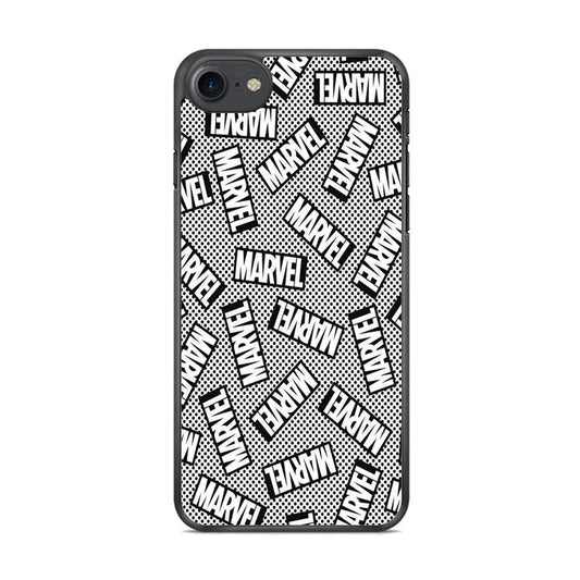 Marvel Logo Black White Polka Dots iPhone 8 Case